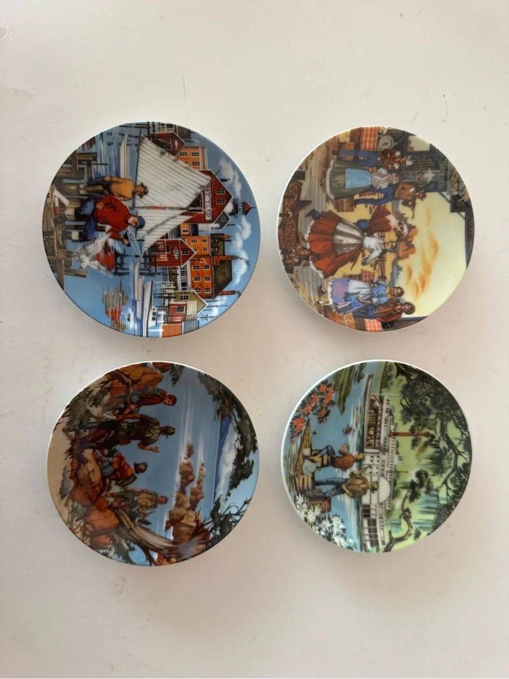 Decorative Avon American Scene Accent Plates. Set of 4. America250. Americana